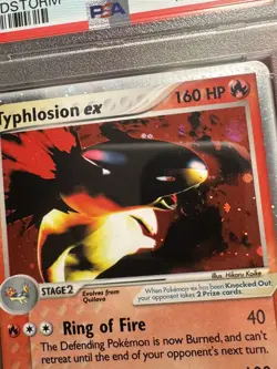 Pokemon EX Sandstorm 2003 Typhlosion EX Holo Card 99/100 PSA 8 Mouth Swirl! - Image 5