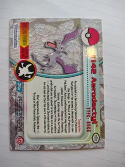 Topps TV Animation Edition Aerodactyl #142 English Pokemon Card 2000 - Image 4
