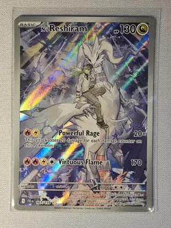 Pokemon N's Reshiram Full Art Holo Illustration Rare Card Sv09 130 HP English - Image 1