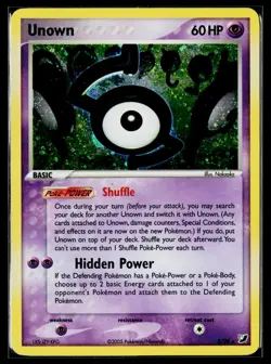 2005 Pokemon Unseen Forces Unown (S) S/28 Holo LP to NM - Image 1