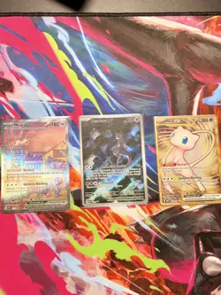Pokemon 151 UPC Mewtwo Mew ex Metal Mew PROMO Set - Image 1