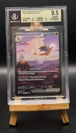 CHARIZARD EX SIR 199 SCARLET AND VIOLET 151 POKEMON BGS 9.5 GOLD - Image 1