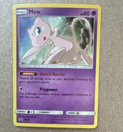 Pokemon TCG Mew SM215 Sun & Moon Promo Holo English 2019 Basic 60 HP - Image 1