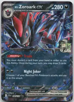 N's Zoroark ex 098/159 Double Rare Journey Together Pokemon Near Mint B - Image 1