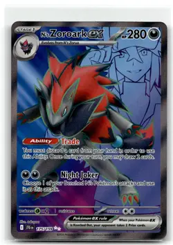 N's Zoroark ex 175/159 Ultra Rare Journey Together Pokemon Holo NM - Image 1