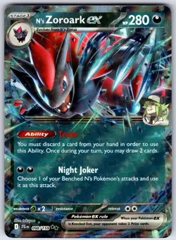 N's Zoroark ex - 098/159 Holo Double Rare SV09: Journey Together Pokemon TCG NM - Image 1