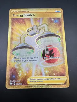 Pokemon Card Energy Switch 212/195 Secret Rare Silver Tempest - Image 1