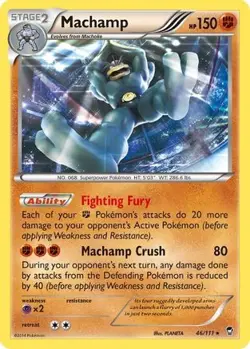 Machamp 46/111 Holo Rare Furious Fists Pokemon Near Mint - Image 2