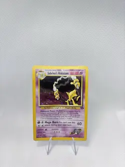 Sabrina’s Alakazam 16/132 Vintage Holo Rare Pokemon TCG Gym Challenge MP - Image 3