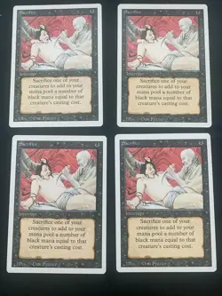 MAGIC THE GATHERING MTG - Sacrifice Revised LP/NM Uncommon - Image 1