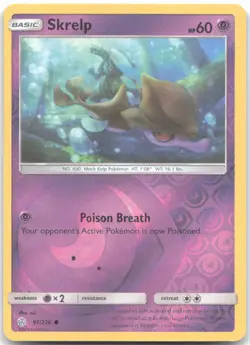 SKRELP 91/236 Common Cosmic Eclipse Pokemon REVERSE HOLO Near Mint - Image 1
