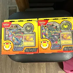 Pokemon TCG Pokemon Day 2026 Collection Pikachu Stamped Promo + 3 Packs Coin - Image 1