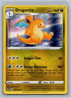 Dragonite 131/195 Holo Rare Silver Tempest Pokemon Holo Near Mint - Image 1