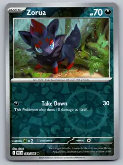Zorua 061/086 Common White Flare Pokemon Reverse Holo Near Mint - Image 1