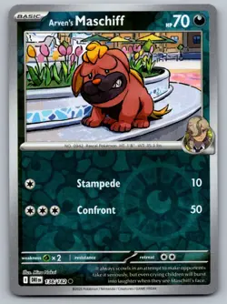 Arven's Maschiff 138/182 Common Destined Rivals Pokemon Reverse Holo LP - Image 1