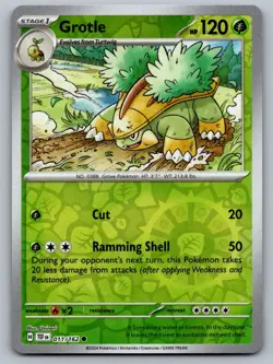 Grotle 011/162 Common Temporal Forces Pokemon Reverse Holo Lightly Played - Image 1