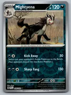 Mightyena 106/162 Common Temporal Forces Pokemon Reverse Holo Lightly Played - Image 1