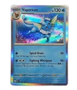 Vaporeon - 134/165 151 Holo Rare Pokemon - Image 1