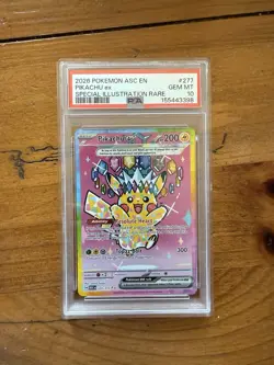 Pokemon Pikachu ex 277/217 Special Illustration Rare Holo ASC EN PSA 10 - Image 1