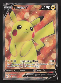 Pokemon Pikachu V (Full Art) 157/172 Ultra Rare SWSH09: Brilliant Stars NM - Image 1