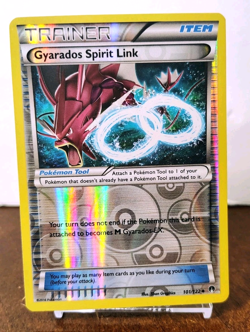 POKEMON GYARADOS SPIRIT LINK 101/122 REVERSE HOLO TRAINER BREAKPOINT MP - Image 1