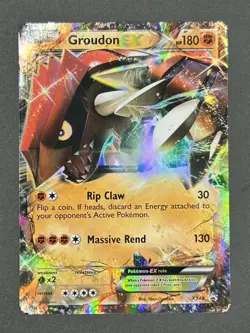 Pokemon TCG Groudon EX XY42 XY Holo - Image 1