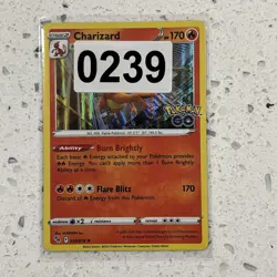 Charizard Holo Rare Pokemon GO 010/078 NM Pokemon Card (0239) - Image 3