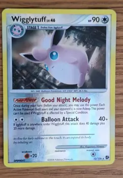 Pokemon TCG Wigglytuff 32/106 Great Encounters Reverse Holo Rare LP - Image 1