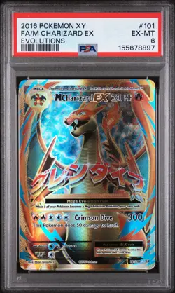 Mega Charizard EX - Pokemon Evolutions #101 PSA 6 - Image 1