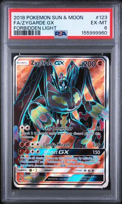 Zygarde GX - Pokemon Sun & Moon Forbidden Light #123 PSA 6 - Image 1
