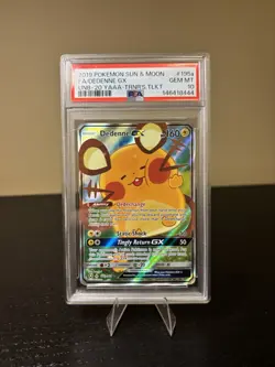 Pokemon TCG Dedenne GX Sun & Moon 195a/214 PSA GEM MINT 10 - Image 1