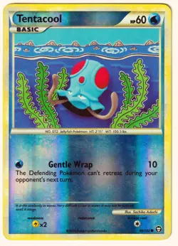 Tentacool Common Triumphant 80/102 MP Reverse Holo Pokemon TCG - Image 1