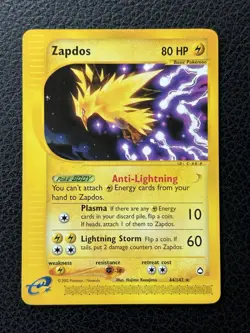 Pokemon Card - Zapdos Aquapolis 44/147 Rare LP+ SEE PICS - Image 1