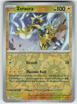 Zeraora 078/182 Rare Destined Rivals Pokemon Reverse Holo Near Mint - Image 1