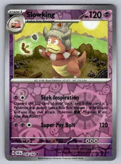 Slowking 58/142 Uncommon Stellar Crown Pokemon Reverse Holo - Image 1