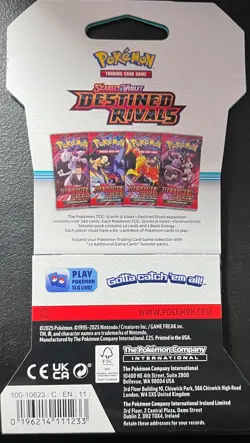 Pokemon Scarlet and Violet Destined Rivals Sleeved Booster Pack - Image 4