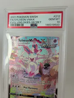 Pokemon Sylveon Vmax Evolving Skies 212/203 Secret Rare Full Alt Art PSA 10 - Image 2