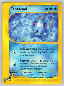 Tentacool 113/147 Common Aquapolis Pokemon Near Mint - Image 1