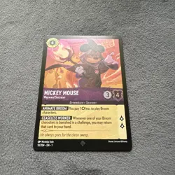 Disney Lorcana Mickey Mouse Wayward Sorcerer 51/204 Super Rare Foil - Image 2