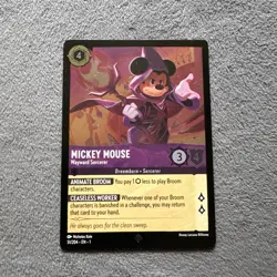Disney Lorcana Mickey Mouse Wayward Sorcerer 51/204 Super Rare Foil - Image 4