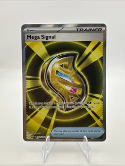 Mega Signal 171/132 Ultra Rare Gold Full Art Pokemon Card TCG Mega Evolution NM - Image 1