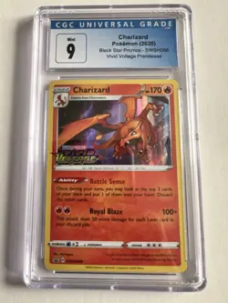 Pokemon TCG Charizard SWSH Black Star Promo Card SWSH066 Holo CGC 9 - Image 1