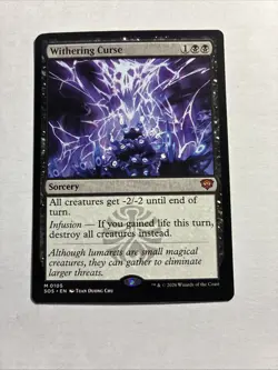Withering Curse - Secrets of Strixhaven MTG Plus Bonus Card!!! - Image 1