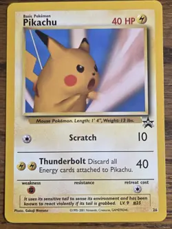 Pokemon Wotc Black Star Promo #26 non-holo SNAP PIKACHU *not played* - Image 1