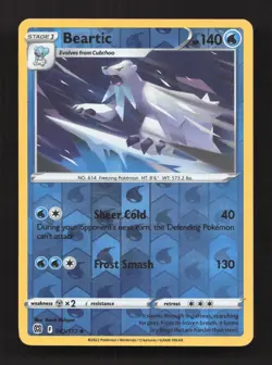 Beartic 043/172 Uncommon Brilliant Stars Pokemon Reverse Holo Moderately Played - Image 1