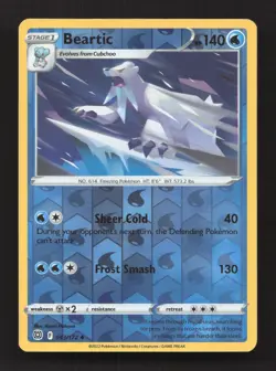 Beartic 043/172 Uncommon Brilliant Stars Pokemon Reverse Holo Moderately Played - Image 1