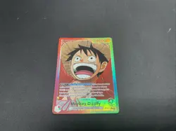 One Piece Monkey.D.Luffy OP13-001 Alt Art Foil Leader 5000 Carrying Will - Image 1