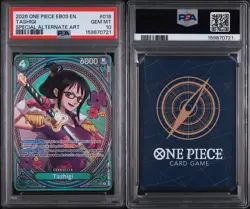 One Piece CCG Tashigi EB03-018 SP SR ALT ART PSA 10 - Image 1