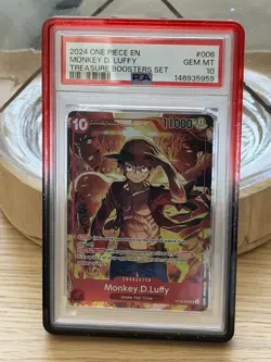 2024 ONE PIECE MONKEY D LUFFY TREASURE BOOSTERS SET ST10 #006 PSA 10 - Image 1