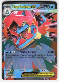 Pokemon tcg ME: Mega Evolution Promo Mega Feraligatr ex Near Mint or Better - Image 1